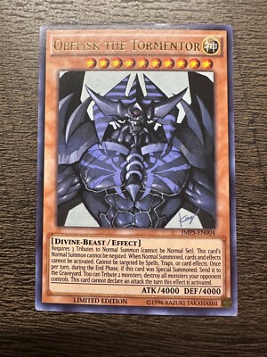 Yugioh Obelisk The Tormentor JMPS-EN004 Ultra Rare Limited Edition LP-image