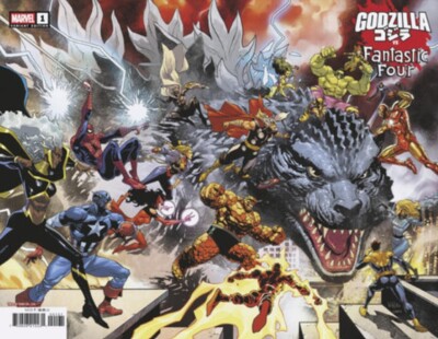 🦖 GODZILLA VS. FANTASTIC FOUR #1 LEINIL YU WRAPAROUND VARIANT *3/26/25 PRESALE-image