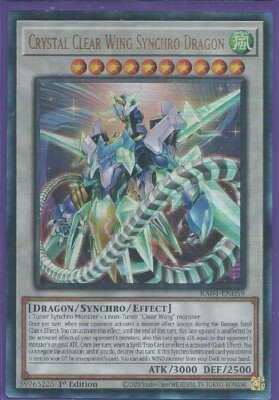 Yugioh Crystal Clear Wing Synchro Dragon Ultimate Rare RA04-image