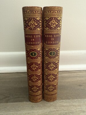Real Life In London I & II 1st Edition Pierce Egan Hand Colored Plates 1821 1822-image