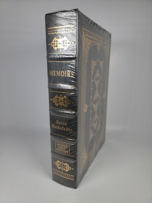 SIGNED Easton Press MEMOIRS by David Rockefeller ~ SEALED First Edition-image