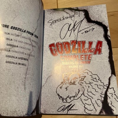 AUTHENTIC CHRIS MOWRY SKETCHED Godzilla: Complete Rulers of Earth Volume 1-image