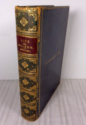 1910 LIFE OF NELSON ROBERT SOUTHEY - LEATHER BRITISH NAVY MILITARY HISTORY RARE-image