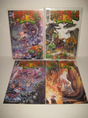Godzilla vs. MM Power Rangers #1-5 (2022, IDW) Complete Set-image