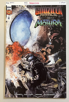 Godzilla Rivals Vs Mothra #1 (IDW 2021) 1:10 RI Veregge Variant!-image