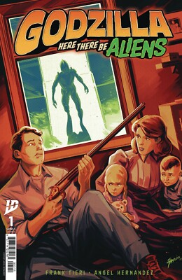 Godzilla Here There Be Aliens #1 2025 Angel Hernandez Cover B IDW EB15-image