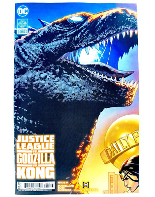 DC JUSTICE LEAGUE v GODZILLA v KONG (2024) #1 3rd Print CONNECTING Variant NM-image