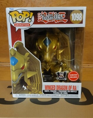 Funko POP! Super: Yu-Gi-Oh! Winged Dragon of Ra Metallic 6 inch Figure In Hand!-image