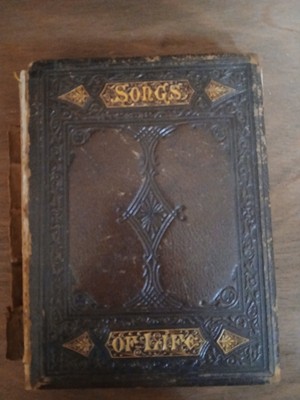 1870 Songs of Life, Poetry Book, Decorative Leather,See Pictures For Condition-image