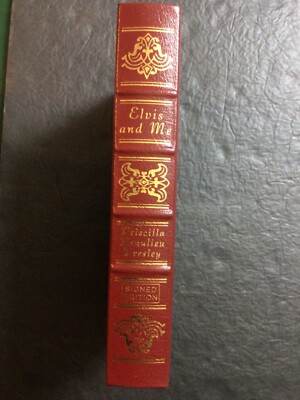 ELVIS AND ME ~ Priscilla Presley ~ Easton Press Leather Bound Signed Edition-image