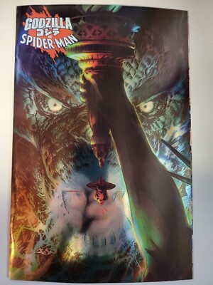 Godzilla vs Spider-Man #1 Marvel 2025 Series Foil Variant 9.4 Near Mint-image
