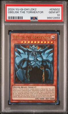 Yu-Gi-Oh! Obelisk the Tormentor LDK2-ENS02 - Ultra Rare - PSA 10 Population Of 2-image