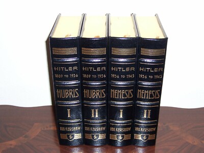 Easton Press HITLER 1889 TO 1936 HUBRIS 1936 TO 1945 NEMESIS -Ian Kershaw 4 vols-image
