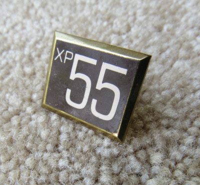 Fisher XP55 Name Badge / Logo Part Vintage Metal 1