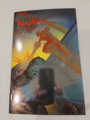 Godzilla Vs. Fantastic Four #1 Mark Bagley Foil Cover (Marvel Comics May 2025)-image