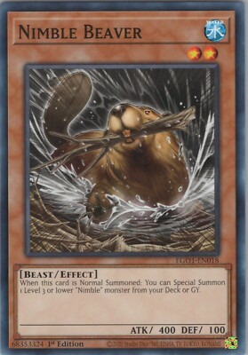 Nimble Beaver NM 1st EGO1 Egyptian God Deck: Obelisk the Tormentor Yugioh-image