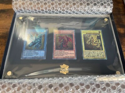 YuGiOh TCG 25th Anniversary Stainless Steel Egyptian God Cards Commemorative-image