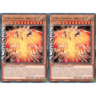 THE WINGED DRAGON OF RA - IMMORTAL PHOENIX 2x • Rare • MZTM EN074 • 1Ed • Yugioh-image