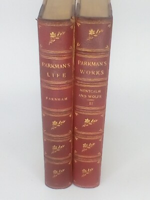 Parkman Life AND Parkman Works, 2 Leather books, 1901. Beautiful!-image