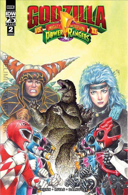 Godzilla Vs. The Mighty Morphin Power Rangers II #2C VF/NM; IDW | RI 1:10 Varian-image