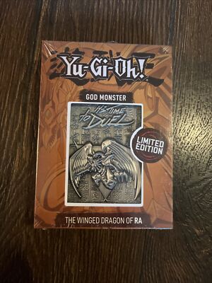 Yugioh Limited Edition Metal God Card Winged Dragon Of Ra -nib/sealed-image