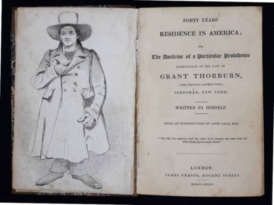 1834 Forty Years' Residence in America: 1st ed. Grant Thorburn h/c leather-image