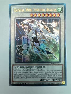 Crystal Wing Synchro Dragon 1st Edition Prismatic Ultimate Rare RA02-EN029-image