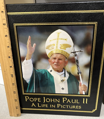 Easton Press Pope John Paul II ~ Life in Pictures 2005 (Hardcover, Leather)-image