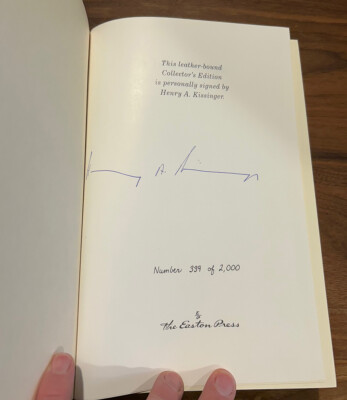 Easton Press: Henry Kissinger - WHITE HOUSE YEARS Vol 1 - Signed and Numbered-image