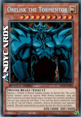OBELISK THE TORMENTOR (SPEED DUEL) (The Tormentor) Secret • SBCB EN202 Yugioh-image