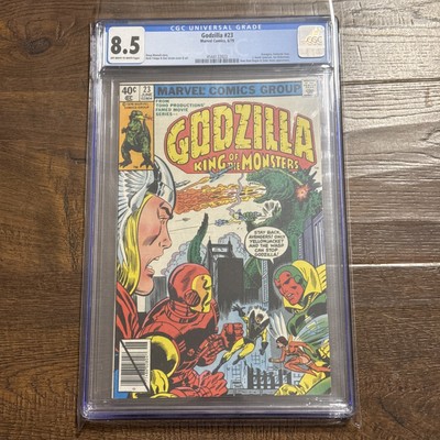 Godzilla #23 CGC 8.5 OW/W 1979 Avengers Fantastic Four 🌟-image