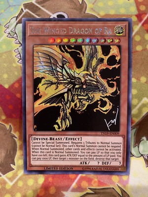Yu-Gi-Oh! TCG The Winged Dragon of Ra (alternate art) TN19-EN009 Limited Ed NM-image