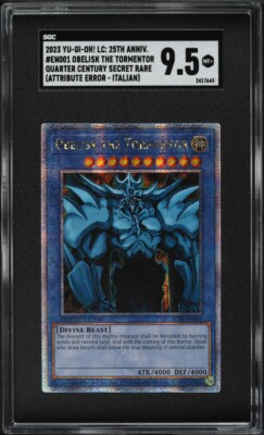2023 Yu-Gi-Oh! LC01 25th Anniversary Obelisk The Tormentor #LC01-EN001 SGC 9.5-image