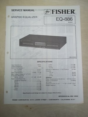 Fisher Service Manual~EQ-886/886A Graphic Equalizer-image