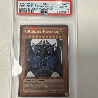 2010 YU-GI-OH!    PROMO OBELISK THE TORMENTOR SHONEN JUMP MAGAZINE #ENO37EX-image