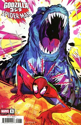 GODZILLA VS. SPIDER-MAN #1 BALDARI VARIANT NM MARY JANE BLACK CAT MARVEL COMICS-image