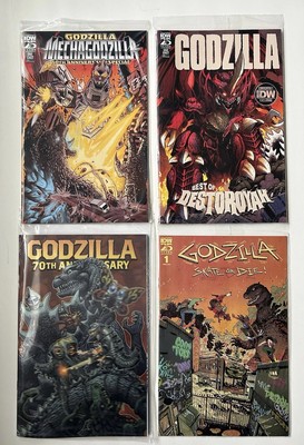 Godzilla Comic Con Lot 70th Anniversary Destroyah Mecha Godzilla Idw 4 New Books-image