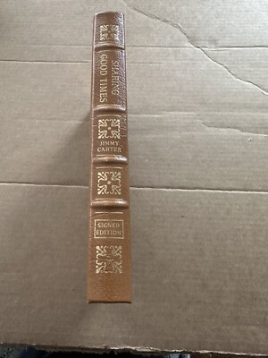 President Jimmy Carter Signed Sharing Good Times Easton Press Full Leather-image