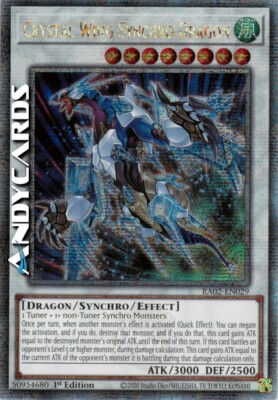 CRYSTAL WING SYNCHRO DRAGON • Quarter Century • RA02 EN029 • 1Ed • Yugioh!-image