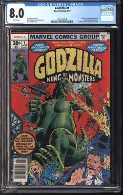 Marvel Comics Godzilla #1 8/77 CGC 8.0 White Pages-image