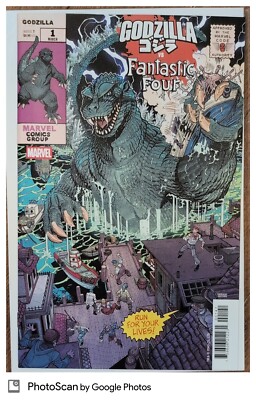 GODZILLA VS FANTASTIC FOUR #1 MARVEL COMICS 2025 NICK BRADSHAW HOMAGE VARIANT-image