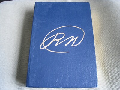 PRESIDENT RICHARD NIXON SIGNED - THE MEMOIRS - EASTON PRESS LEATHER - WATERGATE -image