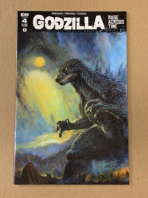 GODZILLA: RAGE ACROSS TIME #4 BOB EGGLETON COVER A, IDW 2016, VF+ 1ST PRINTING-image