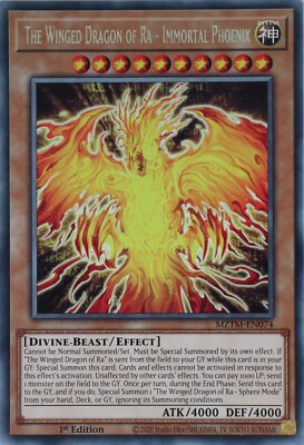 YuGiOh The Winged Dragon of Ra - Immortal Phoenix MZTM-EN074 Rare 1st Edition-image