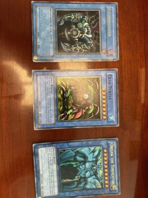 YU GI OH CARDS (3) - OBELISK TORMENTOR/CRAB TURTLE/RELINQUISHED  BLUE-image