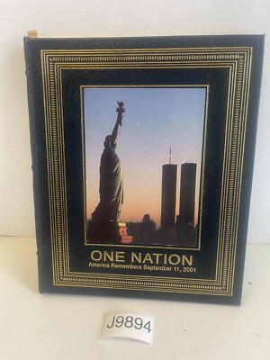 One Nation: America Remembers September 11, 2001 LEATHER BOUND FIRST EDITION HC-image
