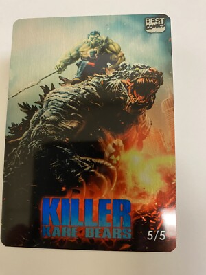 Killer Kare Bears Metal Comic Card Godzilla 5/5-image