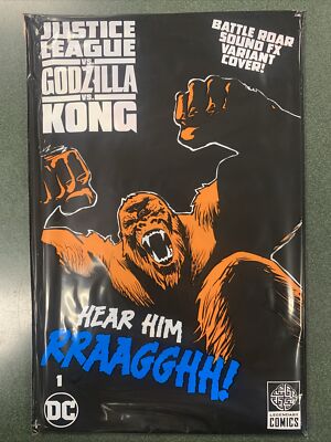 Justice League vs Godzilla vs Kong #1 (DC, 2023) Kong Battle Roar Sealed NM+-image