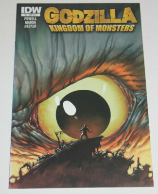 Godzilla Kingdom of Monsters #1 Powell Variant NM+ 9.6 IDW RI Cover 2011-image