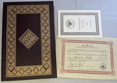 New Easton Press ‘Tis A Memoir - Grant McCourt - Leather Book First 1st Edition-image
